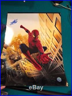 Stan Lee Autographed Signed 16x20 Photo Spider Man With Coa