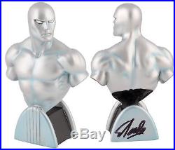 Stan Lee Autographed Silver Surfer Mini Bust with Black Ink BAS COA
