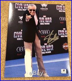 Stan Lee Hand Signed Autographed 8x10 Photo with Global Authentics GA COA