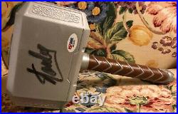 Stan Lee Hand Signed Autographed Mjolnir Thor Foam Hammer with PSA COA