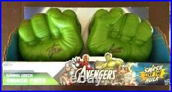 Stan Lee Hand Signed Dual Hulk Hand Glove Fist With Hologram Coa New Avengers