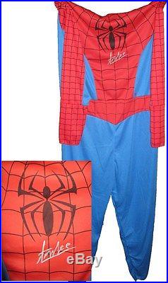 Stan Lee Hand Signed Spiderman Costume Outfit With Exact Photo Proof And Coa