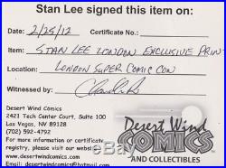 Stan Lee Signed Marvel 19x13 Poster AFTAL WITH OFFICIAL COA