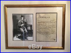 Stan laurel signed letter framed and matted with COA