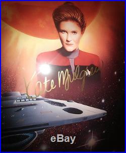 Star Trek Voyager Cast Autographed Poster With COA 24 x 32 Artist Signed