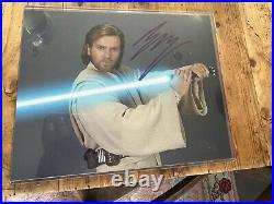 Star Wars 10x8 Print Signed Ewan McGregor Obi Wan AUTHENTIC WITH COA