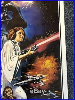 Star Wars A New Hope Original Poster 11 Cast Signed With COA. Limited Edition