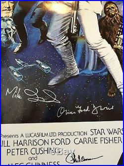 Star Wars A New Hope Original Poster 11 Cast Signed With COA. Limited Edition