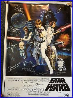 Star Wars A New Hope Original Poster 11 Cast Signed With COA. Limited Edition