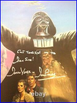 Star Wars Coca Cola original 1980 poster hand signed by Dave Prowse with COA