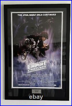 Star Wars Full Size Posters Signed And Framed With COA'S