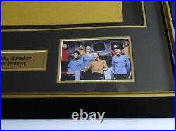Star trek, William Shatner signed shirt in a frame. With COA