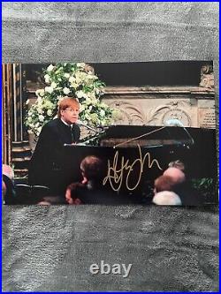 Stunning Elton John Signed Photo 12x8 With Coa