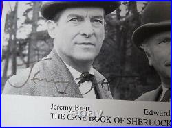 Superb signed p/c JEREMY BRETT as SHERLOCK HOLMES with Edward Harwicke +COA