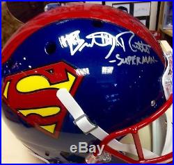 Superman American Football Helmet Signed By Brandon Routh With Psa Coa