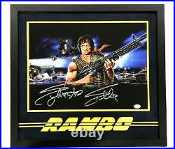 Sylvester Stallone Hand Signed Rambo Autographed 14x11 Photo Framed With Coa