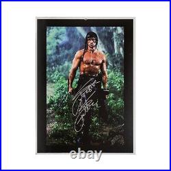 Sylvester Stallone Signed Rambo Canvas Movie Poster with COA