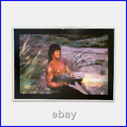 Sylvester Stallone Signed Rambo Canvas Movie Poster with COA
