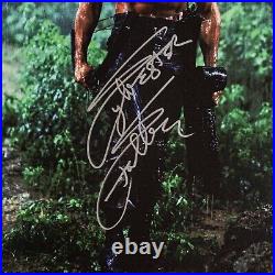 Sylvester Stallone Signed Rambo Canvas Movie Poster with COA