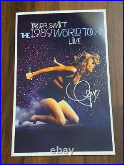 TAYLOR SWIFT POSTER 11x17 SIGNED & AUTHENTICATED with COA