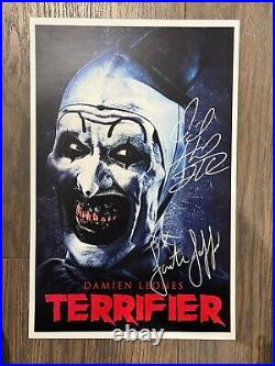 TERRIFIER MOVIE POSTER 11x17 SIGNED & AUTHENTICATED with COA