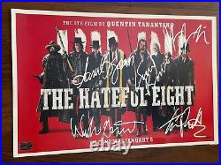 THE HATEFUL EIGHT MOVIE POSTER 11x17 SIGNED & AUTHENTICATED with COA