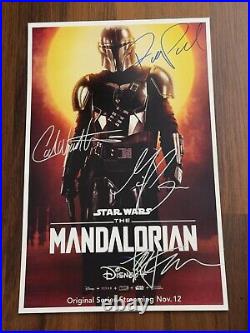 THE MANDALORIAN Signed Movie Poster 11x17 with COA Authentic Memorabilia