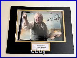 TIMOTHY SPALL SIGNED PHOTOGRAPH DISPLAY ALONG WITH COA 16x12 Rare Availability