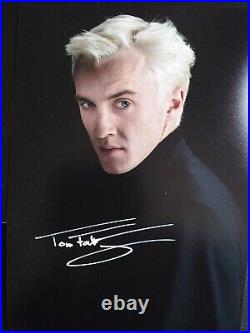 TOM FELTON IN HARRY POTTER Genuine signed 12x8 with coa SUPERB