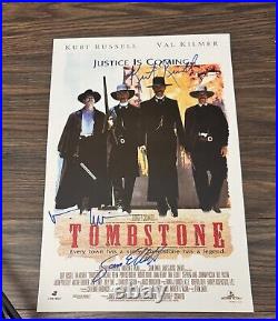 TOMBSTONE Signed Movie Poster 11x17 with COA Authentic Memorabilia