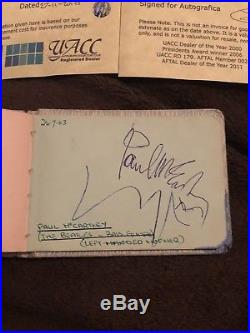 The Beatles, Full Set Of Autographs, With COA