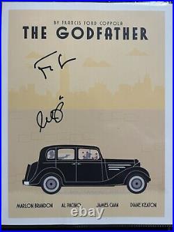 The Godfather 8x10 Photo signed by Al Pacino And Francis Ford Coppola With COA