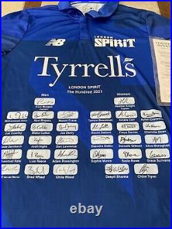 The Hundred London Spirit Signed Cricket Shirt With COA