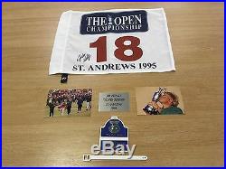 The Open Golf 1995 Pin Flag Signed By The Winner John Daly With Extras COA Proof