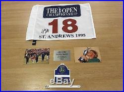 The Open Golf 1995 Pin Flag Signed By The Winner John Daly With Extras COA Proof