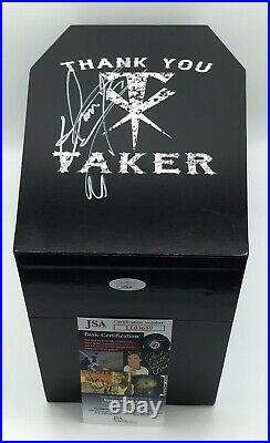 The Undertaker Hand Signed Thank You Taker Coffin With Urn With Jsa Coa Rare
