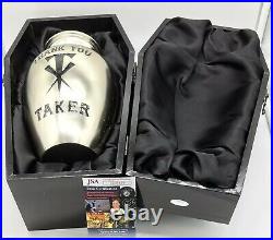 The Undertaker Hand Signed Thank You Taker Coffin With Urn With Jsa Coa Rare