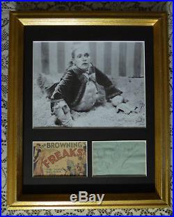Tod Browning's Freaks Olga Baclanova Rare Signed Autograph Display With Coa