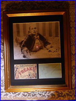 Tod Browning's Freaks Olga Baclanova Rare Signed Autograph Display With Coa