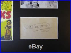 Tod Browning's Freaks Wallace Ford Rare Signed Autograph Display With Coa