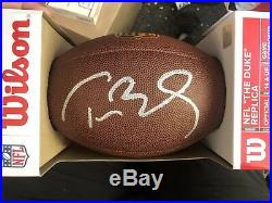 Tom Brady Autographed NFL Replica The Duke Football Comes With COA Patriots 3