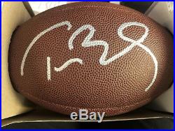 Tom Brady Autographed NFL Replica The Duke Football Comes With COA Patriots 3