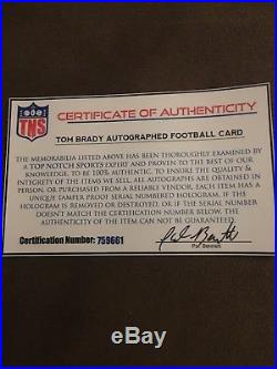 Tom Brady Leaf Rookie Stars Authentic Autographed Card With COA