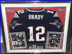 Tom Brady Nike Patriots Autographed Jersey With Custom Frame And Coa