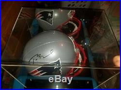 Tom Brady Signed Autographed Full Size Patriots Helmet With Case AND GREAT COA