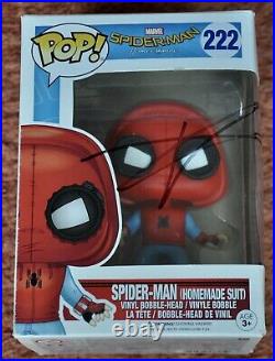 Tom Holland Signed Spiderman Homecoming Funko Pop #222 Photo with COA