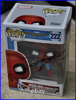 Tom Holland Signed Spiderman Homecoming Funko Pop #222 Photo with COA