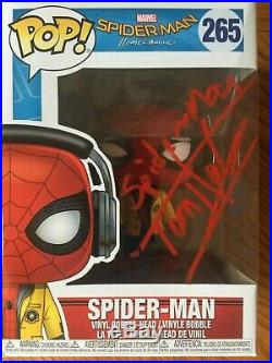 Tom Holland Spiderman Signed Funko Pop With Coa