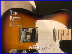 Tom Petty signed Sunburst Telecaster Style autographed Guitar with COA
