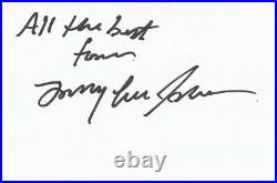 Tommy Lee Jones Signed Index Card, With Coa & Loa, Men In Black, The Fugitive
